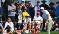 Rory McIlroy of Northern Ireland plays his third shot on the 1st hole during the final round of Hero Dubai Desert Classic on the Majlis Course at the Emirates Golf Club in Dubai on January 21, 2024. (Photo by Ryan LIM / AFP)