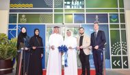 President of UDST Dr. Salem Al Naemi along with other officials during the opening of UHUB.