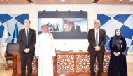 Dr. Salem Al Naemi, President of UDST (second left) with other UDST and Idaho State University officials during the event.