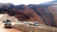 This handout photograph taken and released on February 13, 2024 by Turkish news agency DHA (Demiroren News Agency) shows a view of an area following a substantial landslide affecting a large area around the gold mine in the Ilic district of Erzincan.(Photo by DHA (Demiroren News Agency) / AFP)