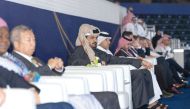 President of the Qatar Olympic Committee and Chairman of the Organizing Committee of the World Aquatics Championships - Doha 2024 H E Sheikh Joaan bin Hamad Al Thani attends the host city handover ceremony. Singapore will host the World Aquatics Championships in 2025.