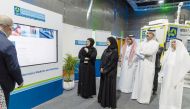 Minister of Public Health, H E Dr. Hanan Mohamed Al Kuwari (front right) with HMC officials during the launch of the website yesterday.