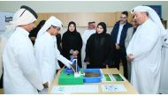 Assistant Undersecretary for Educational Affairs Maha Zayed Al Ruwaili touring Sanea competition laboratory.