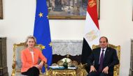 A handout picture released by the Egyptian Presidency's official Facebook page on March 17, 2024 shows Egyptian President Abdel Fattah al-Sisi (right) meeting with European Commission President Ursula von der Leyen in the capital Cairo. (Photo by Egyptian Presidency / AFP) 