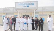 Dr. Salem Al Naemi, President of UDST, Dr. Abdullatif Al Khal, a member of the Board of Trustees at UDST and the Deputy Chief Medical Officer and Director of Medical Education at HMC, and Ali Al Janahi, Acting Assistant Managing Director and Chief of Tertiary Care at HMC, along with other dignitaries during the opening of the center.