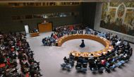 The United Nations Security Council meets on the situation in the Middle East, including the Palestinian question, at the UN headquarters in New York on March 25, 2024. (Photo by ANGELA WEISS / AFP)
