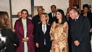 H E Sheikha Al Mayassa bint Hamad bin Khalifa Al Thani (second left) attends the opening of Qatar Museums’ exhibition, “Your Ghosts are Mine,” during the Venice Art Biennale with H E Maria Tripodi, Italian Undersecretary for Foreign Affairs; Saida Mirziyoyeva, First Assistant to President of Uzbekistan.