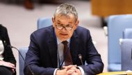 (Files) UN Relief and Works Agency (UNRWA) Commissioner General Philippe Lazzarini speaks during a United Nations Security Council meeting on UNRWA at UN headquarters in New York on April 17, 2024. (Photo by Charly Triballeau / AFP)