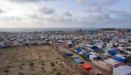 This picture shows a camp for displaced Palestinians in Deir El-Balah, in the central Gaza Strip on Aril 27, 2024. (Photo by AFP)
