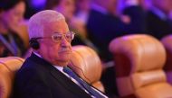 Palestine's president Mahmud Abbas attends the World Economic Forum Special Meeting in Riyadh on April 28, 2024. (Photo by Fayez Nureldine / AFP)