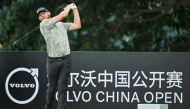 Sweden's Sebastian Sِderberg plays a shot during the second round of China Open Golf tournament in Shenzhen, in southern China's Guangdong province on May 3, 2024. (Photo by AFP) 