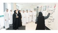 Minister for Public Health H E Dr. Hanan Mohamed Al Kuwari, Minister of State for Interior Affairs 
H E Sheikh Abdulaziz bin Faisal Al Thani with other dignitaries and officials touring the new Qatar National Blood Donation Center at Hamad Medical Corporation. 