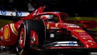 Ferrari's Monegasque driver Charles Leclerc drives during the first practice session at the Autodromo Internazionale Enzo e Dino Ferrari race track in Imola, Italy, on May 17, 2024, ahead of the Formula One Emilia Romagna Grand Prix. (Photo by GABRIEL BOUYS / AFP)
 