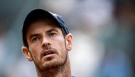 Britain's Andy Murray reacts during his match against Germany's Yannick Hanfmann at the ATP 250 Geneva Open tennis tournament, in Geneva, on May 20, 2024. (Photo by Fabrice COFFRINI / AFP)