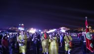 Entertainers during Eid Al Adha celebrations at Katara.