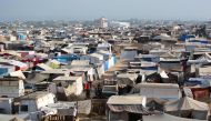 A picture shows a displacement camp in the al-Mawasi area in Khan Yunis in the southern Gaza Strip on June 20, 2024, amid the ongoing conflict in the Palestinian territory. (Photo by Bashar TALEB / AFP)