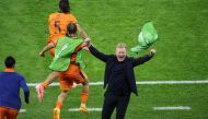 Netherlands' head coach Ronald Koeman during the UEFA Euro 2024 quarter-final football match between the Netherlands and Turkey at the Olympiastadion Berlin in Berlin on July 6, 2024. (Photo by Ronny HARTMANN / AFP)
