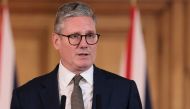 Britain's Prime Minister Keir Starmer holds a press conference at the end of his cabinet's first meeting in Downing Street in London on July 6, 2024. (Photo by Claudia Greco / POOL / AFP)
