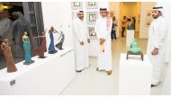 Visitors at the 'Networks' exhibition at Katara Cultural Village.