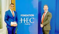 Sanjay Chowdhary with Dr. Pablo Martin de Holan, Dean of HEC Paris in Qatar.