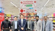 Yoshiharu Yamamoto, First Secretary and Head of Economic Section and Kazuto Matsuda, Researcher/Adviser for Cultural and Economic Affairs at the Embassy of Japan in Qatar during a visit to the Family Food Centre.