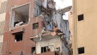 This pictured shows the aftermath of an Israeli military strike on a building in Beirut's southern suburb on July 31, 2024. (Photo by Anwar Amro / AFP)