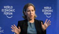 (FILES) YouTube CEO Susan Wojcicki speaks during a session at the World Economic Forum annual meeting in Davos on May 24, 2022. (Photo by Fabrice COFFRINI / AFP)
