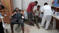 Injured Palestinians receive emergency treatment at the Nasser hospital following Israeli bombardment on Khan Yunis in the southern Gaza Strip on August 14, 2024. Photo by Bashar TALEB / AFP