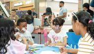 Children during a back-to-school campaign at Doha Festival City.