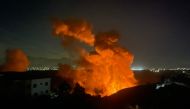 Smoke billows at the site of an Israeli airstrike on the outskirts of the southern Lebanese village of Zawtar on September 21, 2024. (Photo by AFP)
 