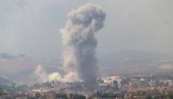 Smoke billows from a site targeted by Israeli shelling in the southern Lebanese village of Khiam in Marjeyoun on September 23, 2024. (Photo by Rabih Daher / AFP)