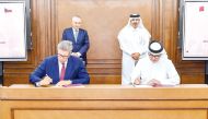 QC First Vice-Chairman, H E Mohamed bin Twar Al Kuwari and the Minister of Industry and Trade of the Czech Republic, H E Jozef Sikela, witnessing the MoU signing.