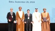 Undersecretary of the Ministry of Commerce and Industry, H E Mohammed bin Hassan Al Malki with other officials during the Gulf-Azerbaijan Economic Forum.