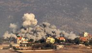 Smoke rises from the site of an Israeli airstrike that targeted the southern Lebanese village of Khiam on September 28, 2024. (Photo by Rabih DAHER / AFP)
