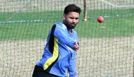 India's Rishabh Pant attends a practice session at the Green Park Cricket Stadium in Kanpur on September 25, 2024, ahead of their second cricket Test match against Bangladesh. (Photo by Money SHARMA / AFP)
