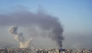 Photo used for demonstration purposes. Smoke rises from the site of an Israeli airstrike that targeted Beirut’s southern suburbs on October 5, 2024. Photo by ETIENNE TORBEY / AFP.