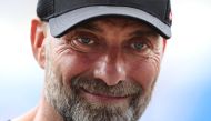 (Files) Then Liverpool head coach Juergen Klopp is pictured prior to the pre-season friendly football match between Karlsruhe SC and Liverpool FC in Karlsruhe, western Germany, on July 19, 2023. (Photo by Daniel Roland / AFP) 