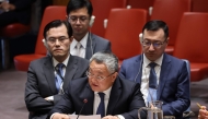 Fu Cong, ermanent Representative of the People's Republic of China to the UN, speaks during a United Nations Security Council meeting on the situation in the Middle East, including the Palestinian question on October 16, 2024 in New York City. (Photo by Michael M. Santiago / GETTY IMAGES NORTH AMERICA / Getty Images via AFP)
