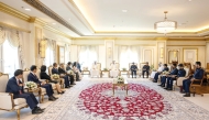 Minister of State for Interior Affairs H E Sheikh Abdulaziz bin Faisal bin Mohammed Al Thani meeting ambassadors of the member states the Association of Southeast Asian Nations (ASEAN) yesterday. 