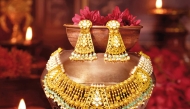 One of the gold jewellery sets at Malabar Gold & Diamonds.