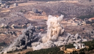 Smoke rises from the site of an Israeli airstrike that targeted the outskirts of the southern Lebanese village of Aishiyeh on October 26, 2024. (Photo by AFP)
