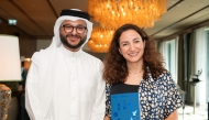 Deputy Director of Programming and Partnerships of Design Doha, Fahad Al Obaidly (left) and the editor Rana Beiruti.
