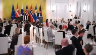 King Frederik X of Denmark speaks during a dinner with the heads of State of Sweden, Denmark, Finland, Iceland and Norway to mark 25th anniversary of the Nordic Embassies, at Bellevue presidential palace on October 21, 2024. Photo by Sebastian Gollnow / POOL / AFP.
