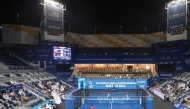 Action during the Group C match between Qatar and Chile at the Khalifa International Tennis & Squash Complex yesterday.