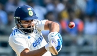 India's captain Rohit Sharma plays a shot during the third day of the third and final Test cricket match between India and New Zealand at the Wankhede Stadium in Mumbai on November 3, 2024. (Photo by Indranil Mukherjee / AFP) /