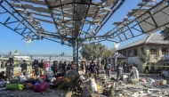 Passengers' belongings are seen scattered on the platform after an explosion at a railway station in Quetta, in Pakistan's Balochistan province, on November 9, 2024. (Photo by Banaras KHAN / AFP)