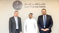 Ambassador of Australia to Qatar H E Ambassador Shane Flanagan, Founding Chair of AQBA Justin Kerr-Stevens with QFC CEO Yousuf Mohamed Al Jaida.