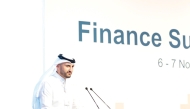 Sheikh Ali Alwaleed Al Thani, CEO, Invest Qatar speaking during the summit.