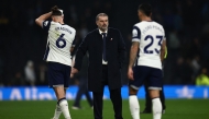 Tottenham Hotspur's Greek-Australian coach Ange Postecoglou reacts at the end of the English Premier League football match between Tottenham Hotspur and Ipswich Town at the Tottenham Hotspur Stadium in London, on November 10, 2024. (Photo by HENRY NICHOLLS / AFP)