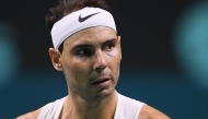 Spain's Rafael Nadal looks on as he trains ahead of the Davis Cup tennis tournament finals at the Palacio de Deportes Jose Maria Martin Carpena in Malaga, on November 18, 2024. (Photo by Jorge Guerrero / AFP)